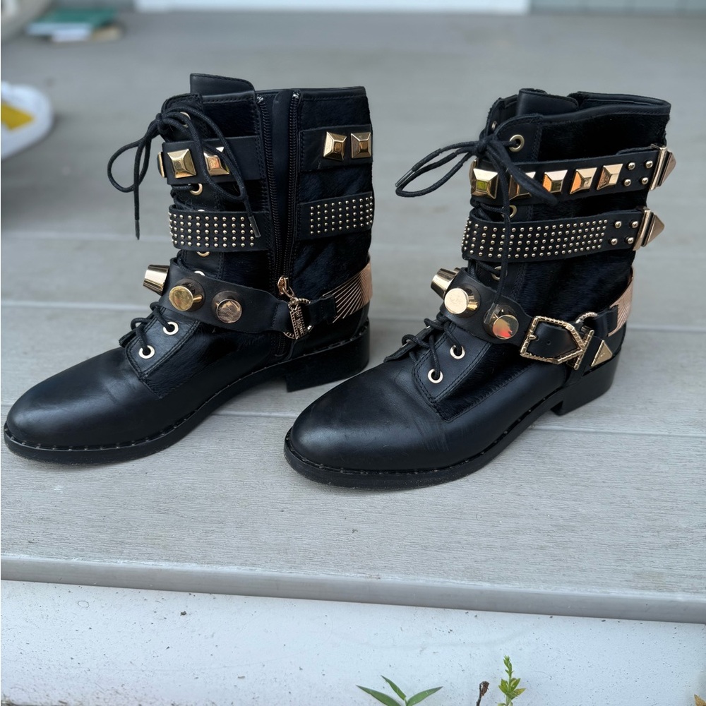 Ivy Kirzhner Studded Black Ankle Boots